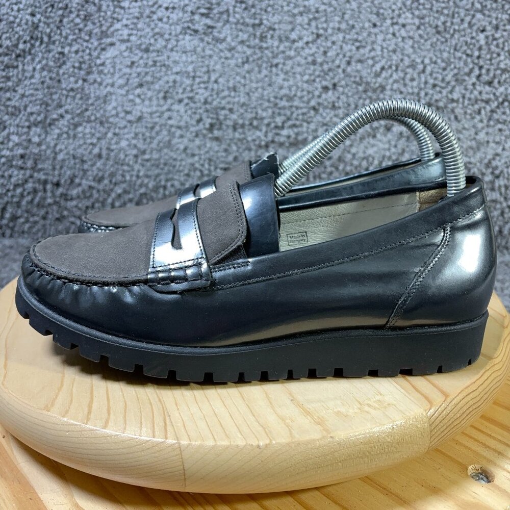 Waldlaufer Shoes Eliza Hegli Loafers Womens Size 8.5 Wide Leather Suede Slip On